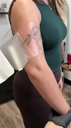 Delicate fine line tattoo Sarasota Florida Floral tattoo • lettering • micro realism • tiny tattoo • abstract tattoo • ocean tattoos • ASMR • process • matching tattoos #tattoo #finelinetattoo #sarasotatattoo #lettering #floral
