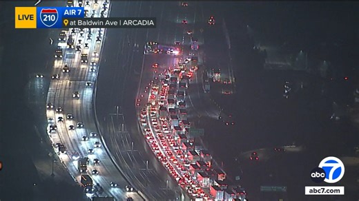 Several lanes of 210 Freeway shut down after deadly crash in Arcadia