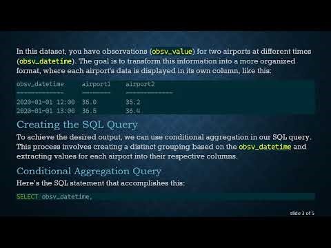 Grouping Rows into Output Columns by Date in MariaDB