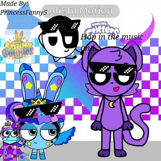 Rock Your Body//Ft: Polly, Catnap and Yin yang💙💜🖤 #smilingcritters #sunnybunnies