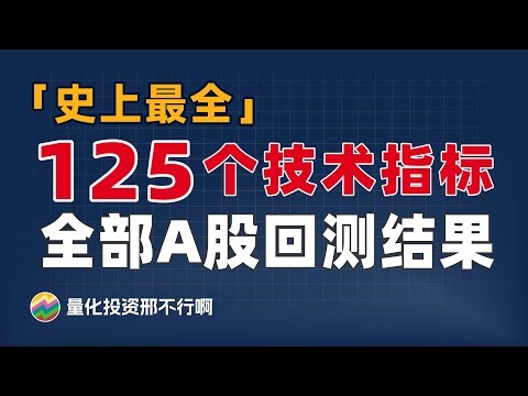 简单复制黏贴，就能自己用python测试所有技术指标？| 史上最全的技术指标回测程序 | 粉丝大礼包免费赠送！| 全部A股历史数据 + 技术指标合集 + 运行代码 【量化投资邢不行啊】