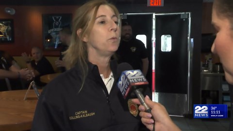 Chicopee wing eating contest: Fire vs Police