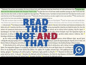 Using the Logos 7 Interlinear Bible Tools Part One