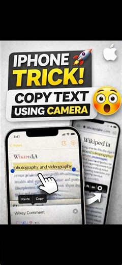 Use iPhone Camera to Copy Text 😳 #shorts #viral #iphone