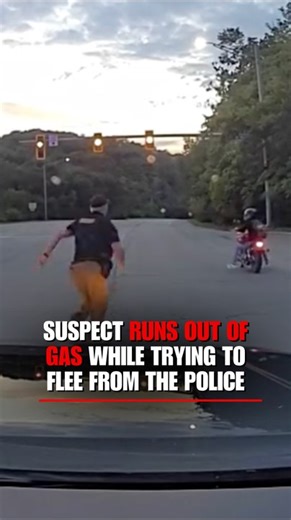 2.1M views · 49K reactions | WATCH: High-speed chase with police comes to screeching halt when suspect's stolen motorcycle runs out of gas | Fox News | Facebook