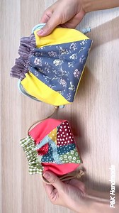 Sewing Ideas🧵Adorable Drawstring Bag❣️#reels #reelsfb #sewing #DIY #handmade #sewingproject | P&K Handmade
