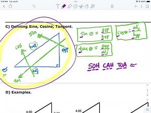 Lesson 1.1 Intro Trig: Solving for Angles in a Right Triangle
