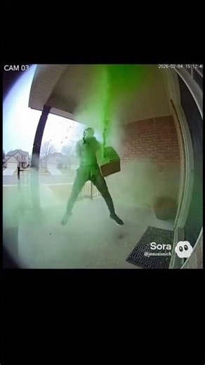 Porch pirate exploding package prank