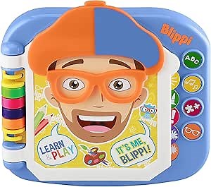 eKids Blippi Book, Toddler Toys with Built-in Preschool Learning Games, Educational Toys for Toddler Activities for Fans of Blippi Toys and Gifts(Multi Color)