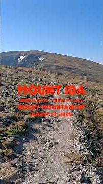 Mt Ida - Rocky Mountain N.P. - #colorado #hiking #solohiking #rockymountains #travel