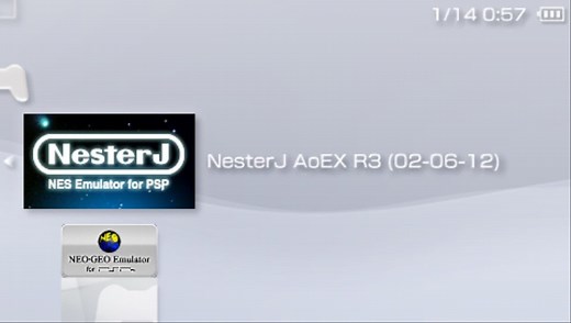 PSP＆ePSP(VITA)　NESエミュレーターNesterJ AoEX SP紹介