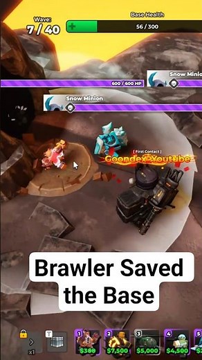 Brawler Saved the Base 😳🔥 | Roblox Tower Defense Simulator