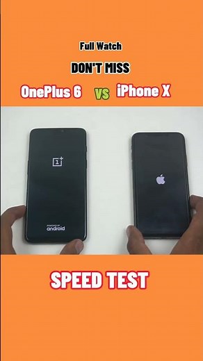 OnePlus 6 vs. iPhone X: The Need for Speed. 🚀· Speed Test Showdown: Android vs. iOS#shorts