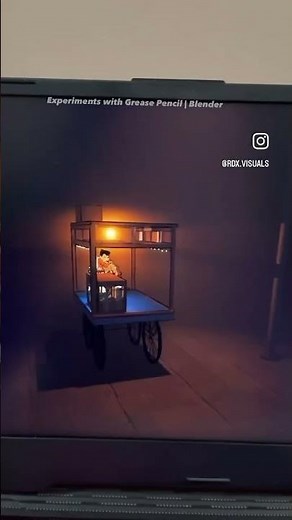 3D sketching in Blender with Grease Pencil #blender #greasepencil #animation #3d