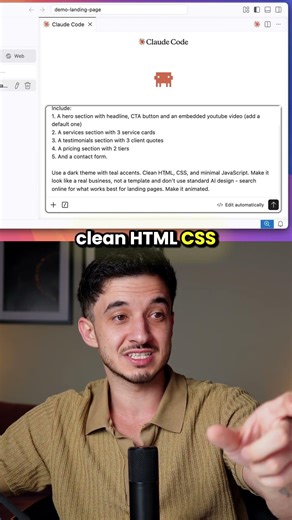 I Built a Full Landing Page With Claude Code Using One Prompt