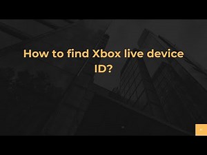 How to find Xbox live device ID?