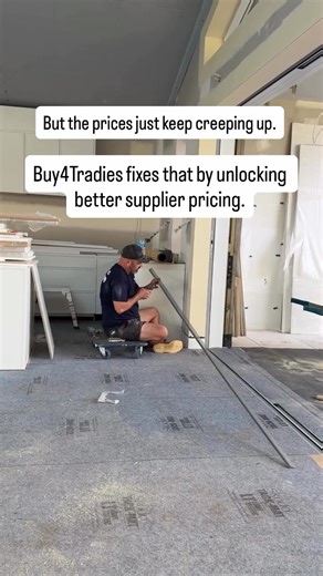 Nothing’s changed on site. You’re using the same products. Doing the same work. Yet somehow… the prices keep creeping up. That squeeze you’re feeling isn’t your effort or your standards ... it’s the way tradies are forced to buy on their own. Buy4Tradies fixes that by bringing tradies together and negotiating better supplier pricing - the way big businesses do. No lock-in contracts. Free to join. Just smarter buying. 👉 Join now and start saving: https://buy4tradies.com.au/JoinNow | Buy4Tradies