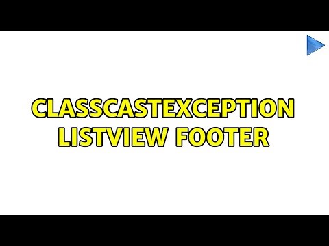 ClassCastException ListView Footer