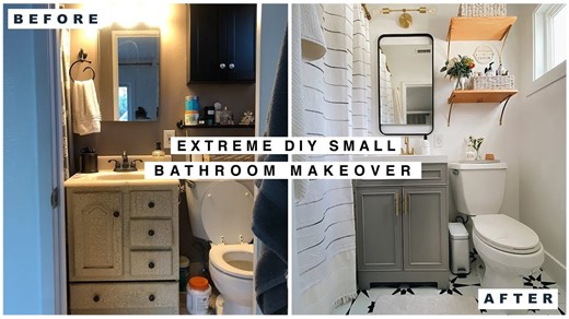 Extreme Small Bathroom Makeover!!