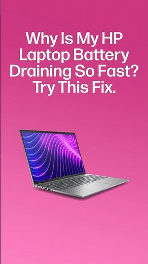 Why Is My HP Laptop Battery Draining So Fast? #shorts