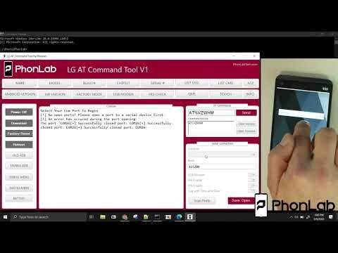 Phonlab AT Command Tool for LG device Remove FRP with just a couple clicks