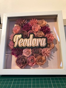 Paper Flowers Shadow Box Frame - Etsy Canada