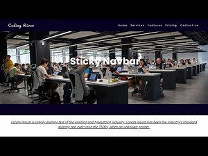 Design A Sticky Header And Navigation Bar Using HTML & CSS Only - Tutorial