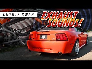 Coyote Swap New Edge Exhaust Clips: SVE Shorty Headers w/ Borla XR-1 Mufflers & Catted X-pipe