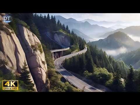 Driving on the way to the Mysterious Buddhist Sanctuary 4K HDR - Shilin Road - Henan, China