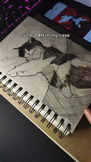 Portrait— Step-by-step 🐈‍⬛✨ #drawingprocess #trend #shortvideo #sketch