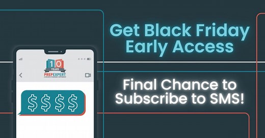 Today is the last day to sign up for SMS and gain early access to our Black Friday Sale. 🛒 𝐒𝐢𝐠𝐧 𝐮𝐩 𝐧𝐨𝐰: https://prepexpert.attn.tv/p/3h8/landing-page https://prepexpert.attn.tv/p/3h8/landing-page | Prep Expert