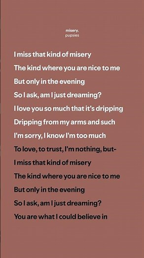 misery. - pupsies (Lyrics)