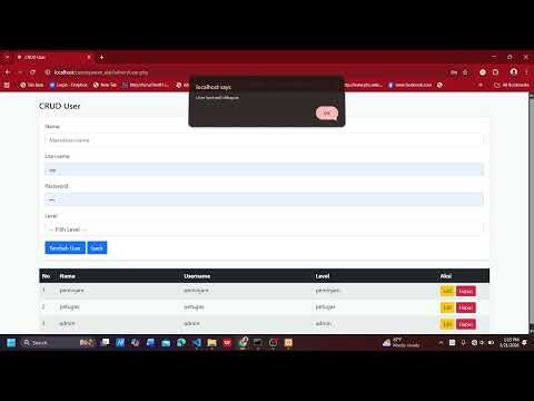 4. Mengelola Data User (data, input, edit, hapus) UKK RPL 2026