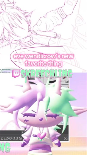 eve wendicrow calls me while im drawing. (working on a starting soon screen finally)