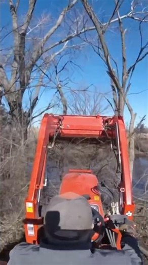 Ratchet Rake work on the pond levee. (Re-upload)