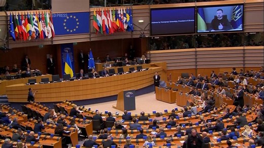 Zelensky addresses EU Parliament session to mark 1,000 days since invasion of Ukraine