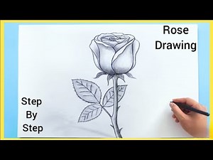 Rose Drawing Easy | How to Draw a Rose step by step