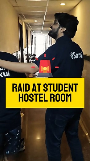 Raid at eSaral Gurukul Student Hostel Room 🚨💀 #reels #hardwork #success #esaral #jee #neet #iit #aiims #jeemains #jeeadvanced #cbse #exams #trending #viral #motivation #kota #coaching | eSaral - Learning Made Simple