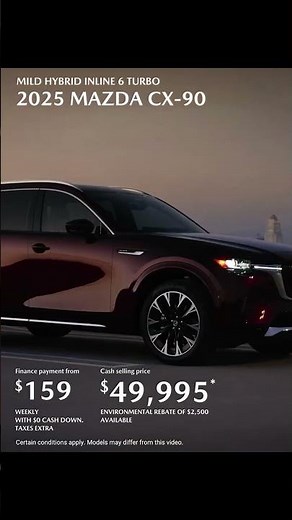 New 2025 Mazda CX-90 Mild Hybrid Inline 6 Turbo Deal at Wolfe Mazda