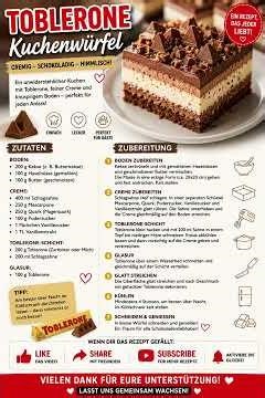 🍫 DER CREMIGSTE TOBLERONE-KUCHEN ÜBERHAUPT! 🍫🔥 TAUSENDE LIEBEN DIESES REZEPT 🔥