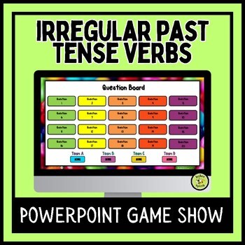 Irregular Past Tense Verbs PowerPoint Game Show | Grammar Activity