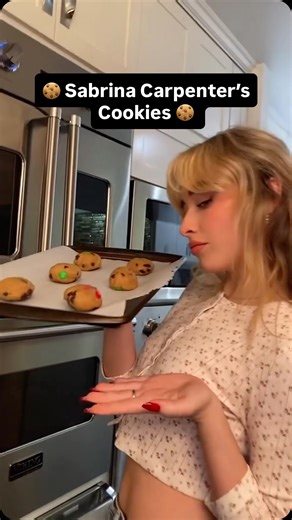 Allrecipes on Instagram: "Isn’t that sweet? We *know* so! 🤍🍪 We’ll make this short n’ sweet: you’re gonna be making @sabrinacarpenter’s cookies all around the clock! ⏰ Get the full recipe down below or at the link in the @allrecipes bio. Ingredients: 1 cup butter, melted 1 1/2 cups brown sugar 1/2 cup sugar 2 eggs 1 1/2 teaspoons vanilla extract 3 cups all-purpose flour 1 teaspoon baking soda 1/2 teaspoon salt 1-1 1/4 cups semi-sweet chocolate chips 3/4-1 cup red and green M&M’s Directions: In