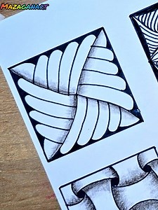 5.4K views · 44 reactions | Creative Line Patterns for Beginners | Mazaganart- تعليم الرسم | Facebook