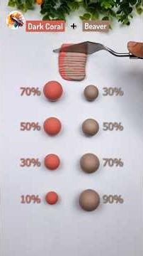 Dark Coral Vs Beaver Satisfying color mixing clay Ep 722 #colorixing #clay #colors #shorts