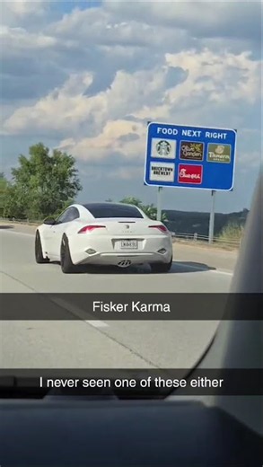 Fisker Karma is a rare, luxury plug-in range-extended electric sports sedan #fyp #fisker #traffic