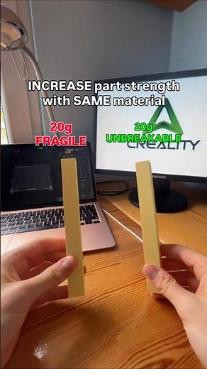 Increase part strength with SAME material 👀 Subscribe for weekly 3d printing tips!