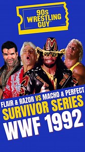 Randy Savage & Mr. Perfect vs Razor Ramon & Ric Flair WWF Survivor Series 1992 #WWE #SurvivorSeries #prowrestling #WWF | 90s Wrestling Guy