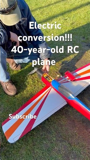 Vintage RC plane electric conversion ￼