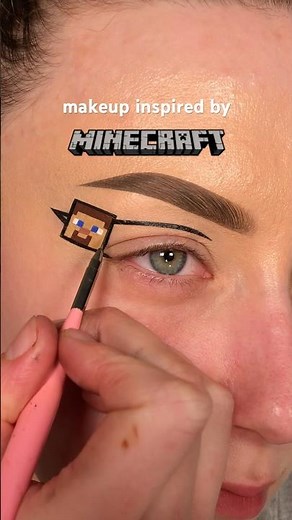 makeup inspired by minecraft - steve🧍‍♂️⛏️ #makeuptutorial #minecraft