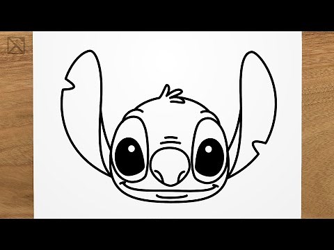 How to draw STITCH step by step, EASY